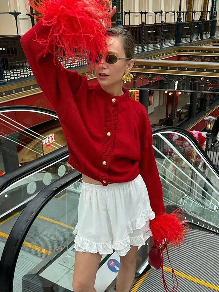 Red Velvet Long Sleeve Sweater