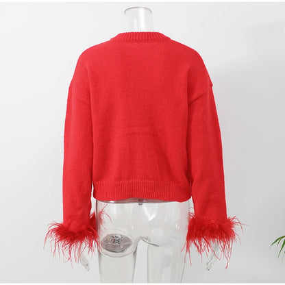 Red Velvet Long Sleeve Sweater